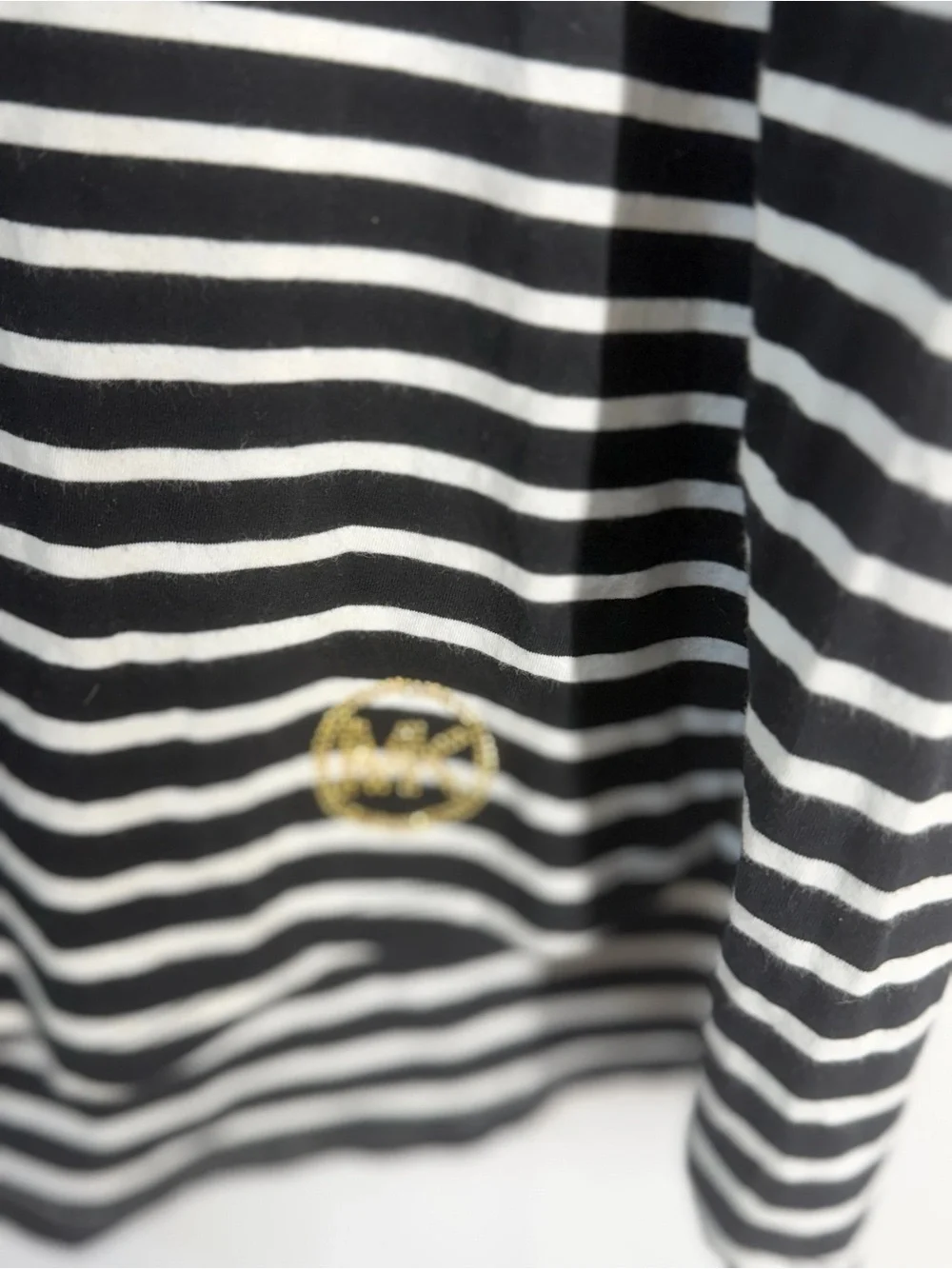 Michael Kors Black and White Striped Mini Dress